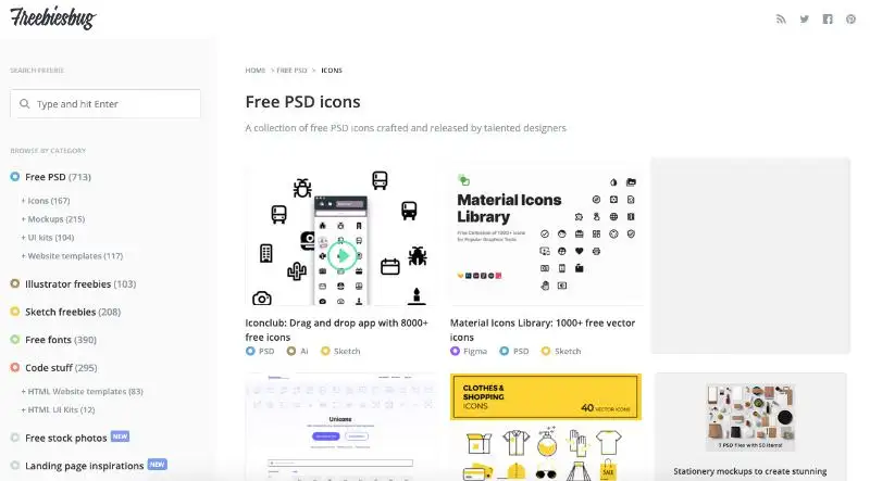 Categories - Free web icons