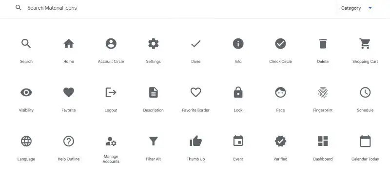 Categories - Free web icons